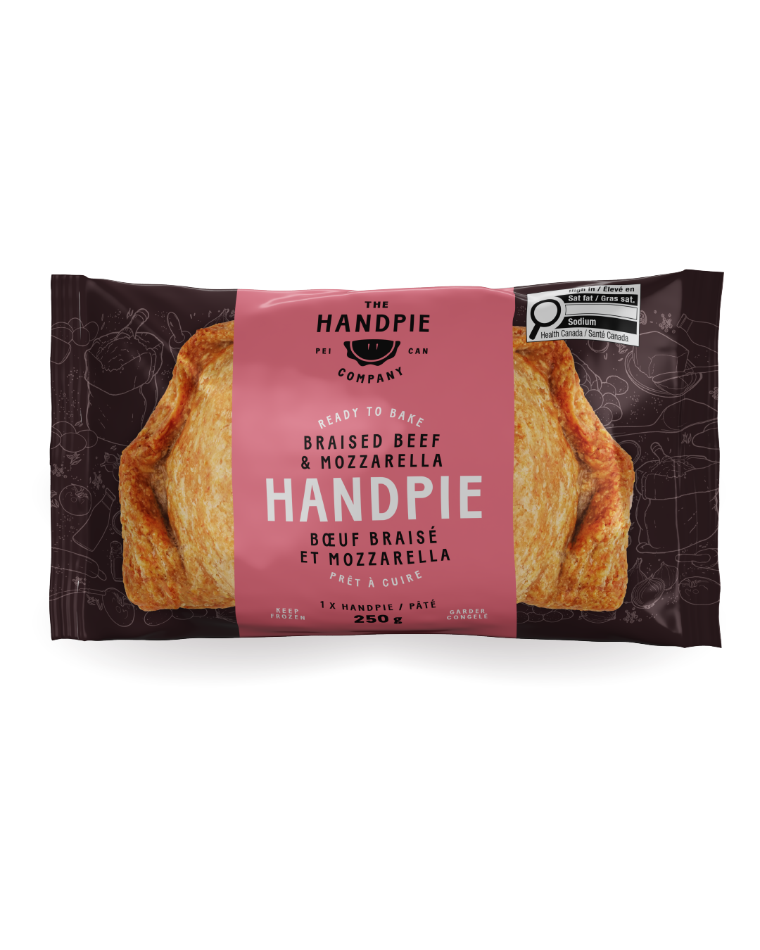 Braised Beef and Mozzarella Handpie package