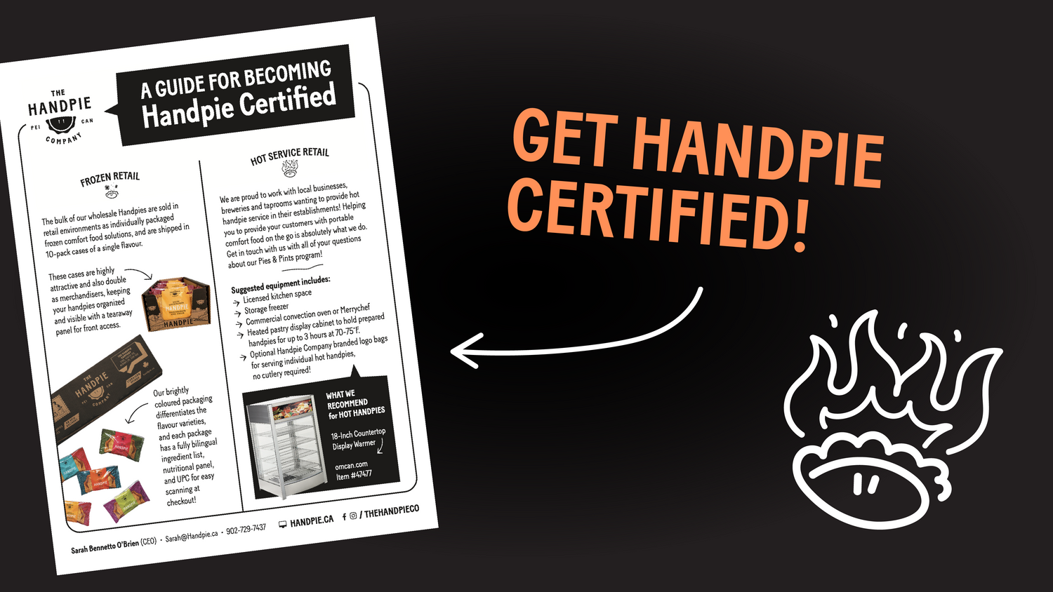 A photo showcasing our Guide for Becoming Handpie Certified for retailers