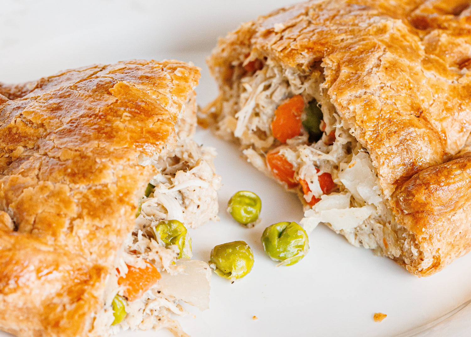 Chicken pot pie in a handpie with a flaky crust - perfect when you need family-friendly food in PEI